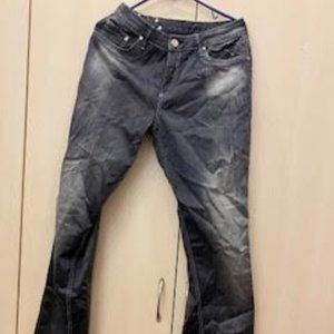 GEORGOUS, Mr. Bright Silver satin Jeans